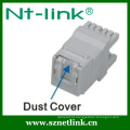 2014 Netlink Best-sell Dupla Cat.6 UTP RJ45 Keystone Jack Com Tampa de Poeira